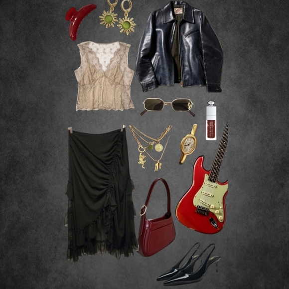 Black ruffled gypsy adjustable tiered Maxi Skirt - Picture 2 of 6